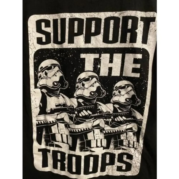 STAR WARS SUPPORT THE TROOPS T SHIRT SIZE SMALL PERFECT CONDITION - Picture 2 of 3